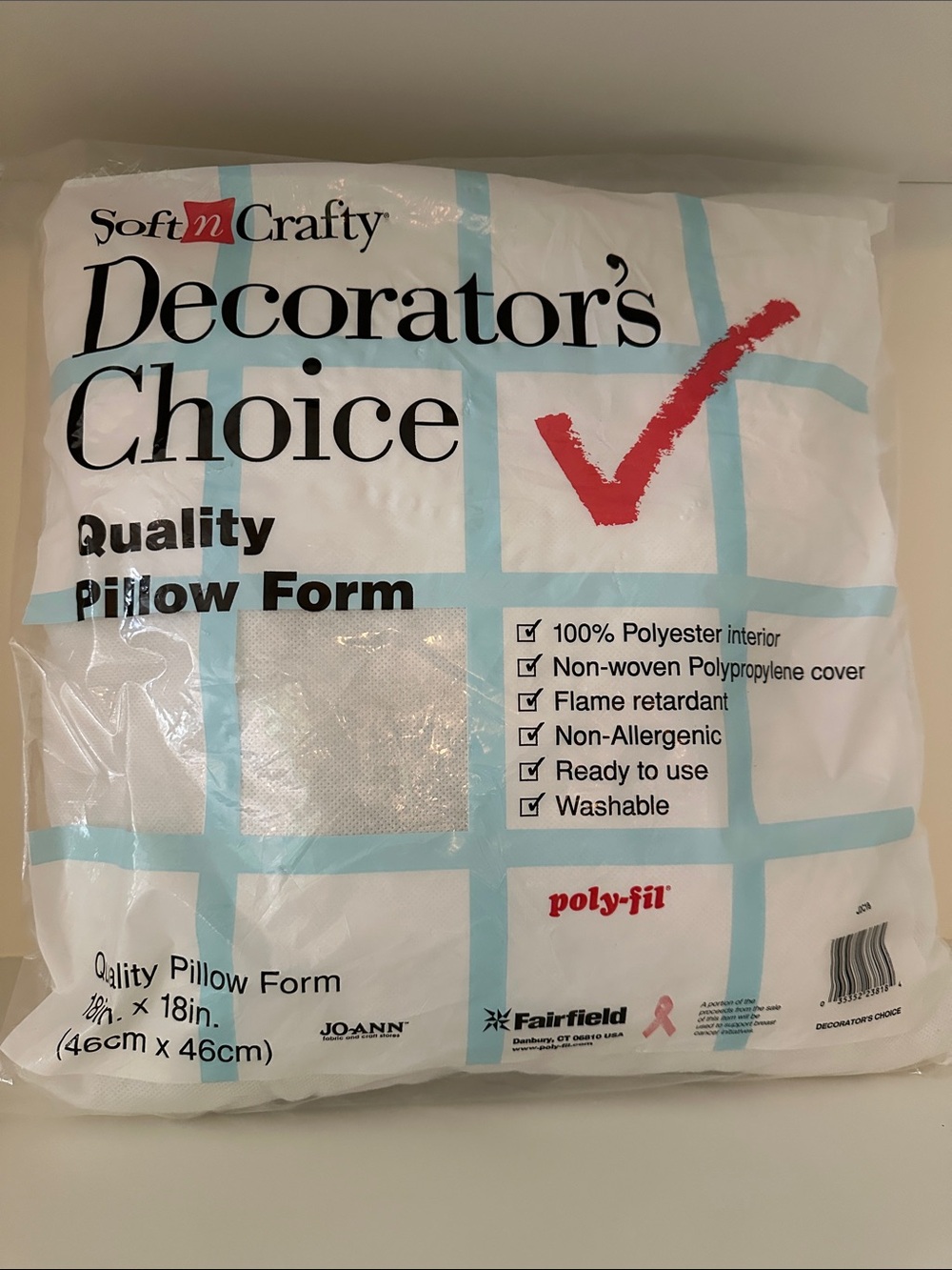 2 for $10 🎁 Decorator's Choice 18" x 18" Quality Pillow Form